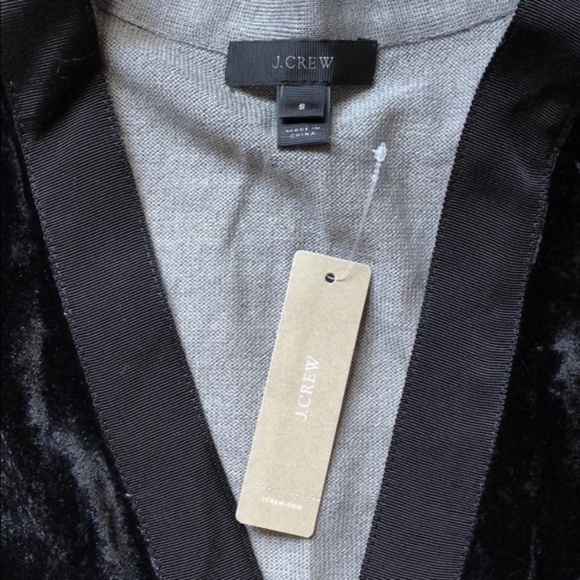 J Crew Harlow Cardigan Sweater Velvet Front - Picture 6 of 8